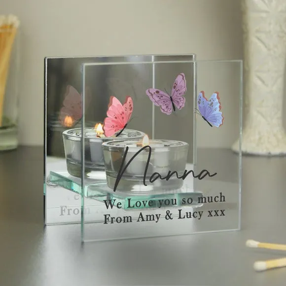 Personalised Butterfly Mirrored Tealight Holder 3