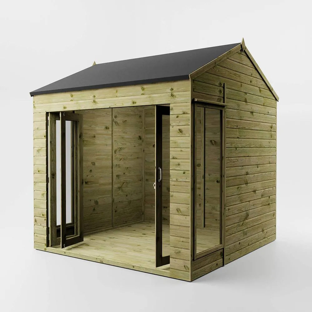 Mercia 8 x 8 Feet Vermont Summerhouse - L248.9 x W241.4 x H260.4 cm - Brown 3