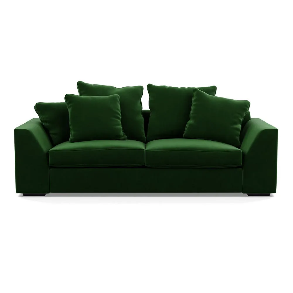 Heal's Cumulus 4 Seater Sofa Smart Velvet Forest Black Feet 1