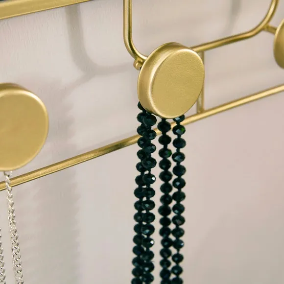 Decorative Rectangle Wall Mirror With Hooks 2