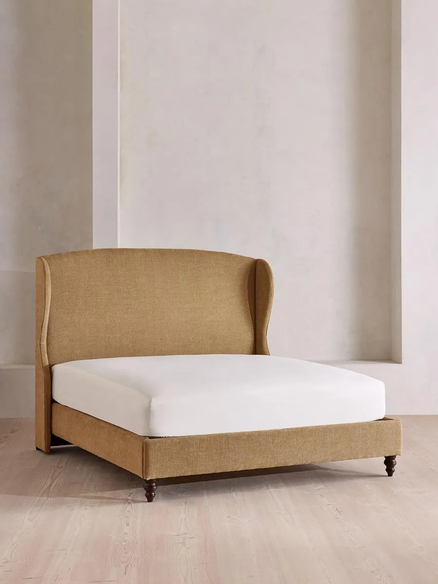 Rivas Bed, Emperor, Linen Chenille, Sand