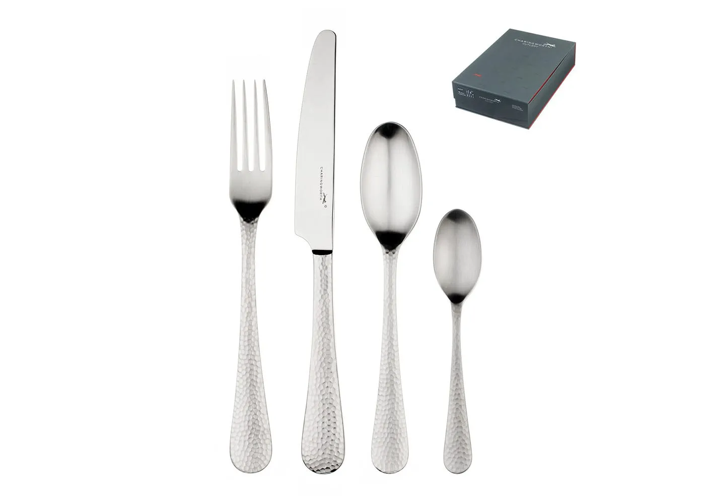 Charingworth Planish Satin Cutlery 24 Piece Set