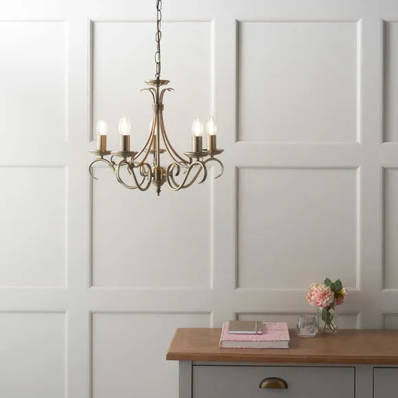 Return - Vogue Bernice Candelabra 5 Light Chandelier