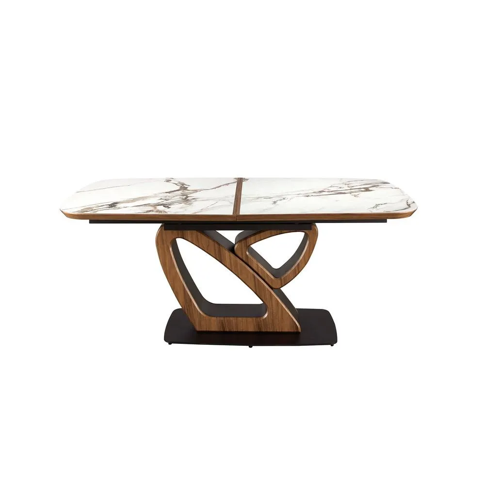 Angel Cerda Oval Extending Dining Table White Porcelain Marble 2