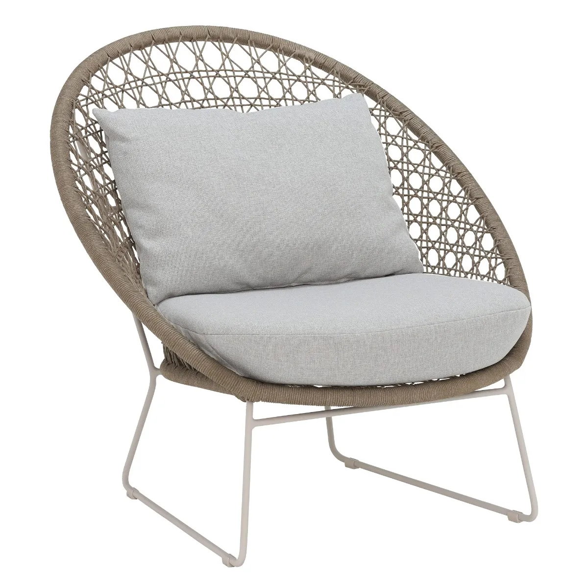 Mykonos Garden Lounge Chair, Camel and Linen