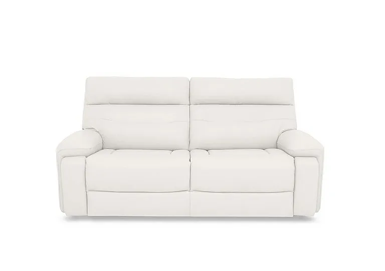 Cinemax Leather 3 Seater Sofa - White