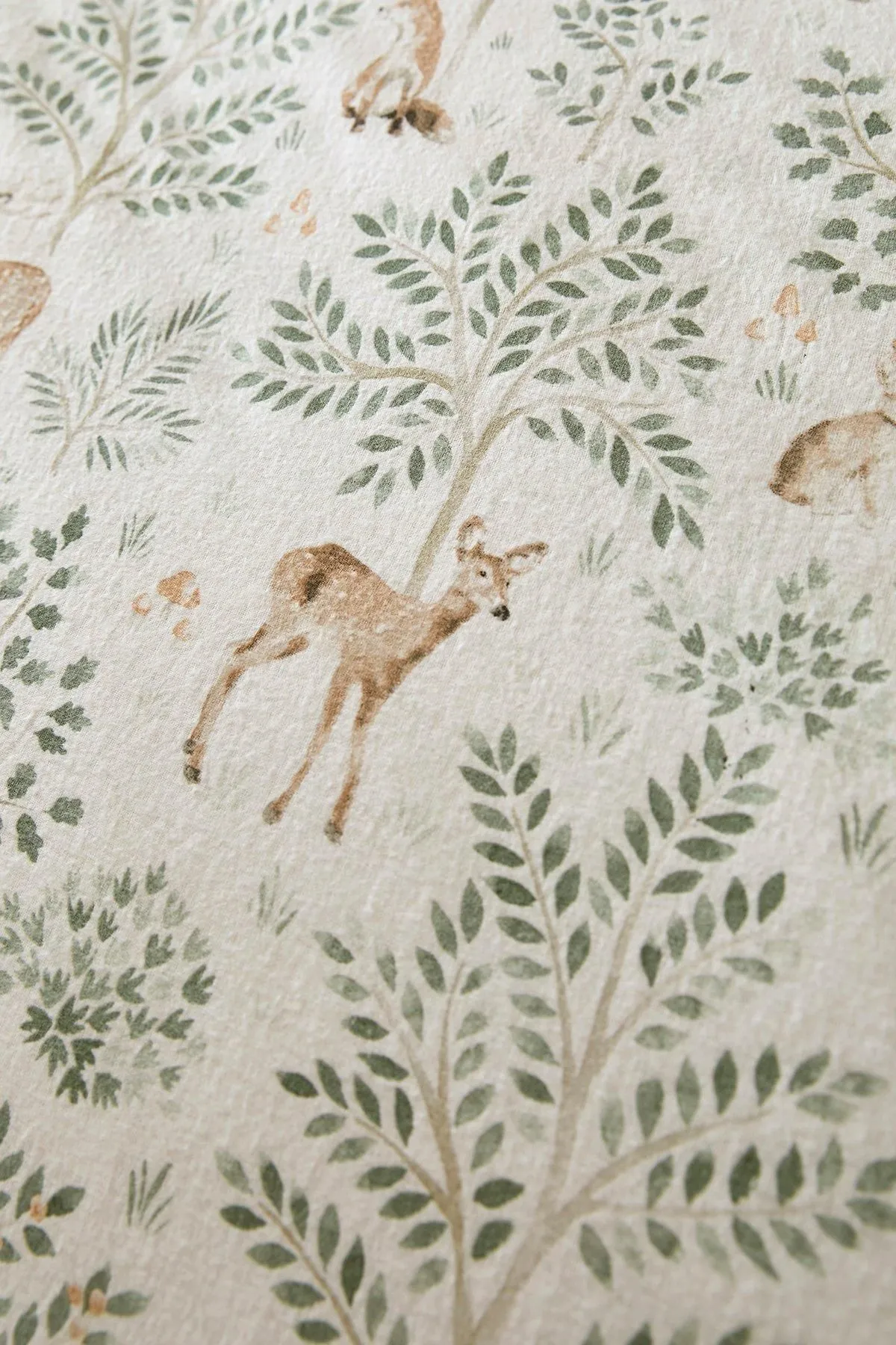 Dreams & Drapes 'Forest Animals' 100% Brushed Cotton Duvet Cover Set in Natural 3