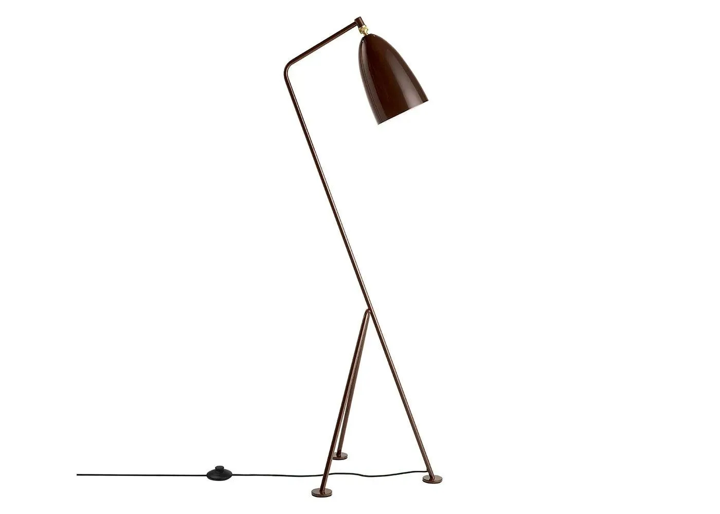 Gubi Gräshoppa Floor Lamp Glossy Walnut Brown 1