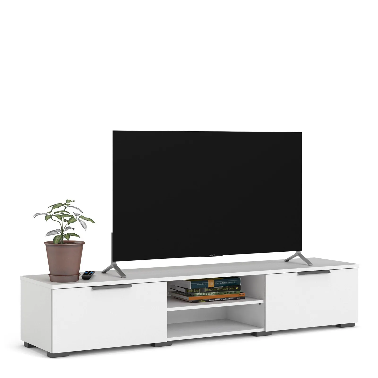 Furniture To Go Match TV Unit 2 Drawers 2 Shelf in White 6