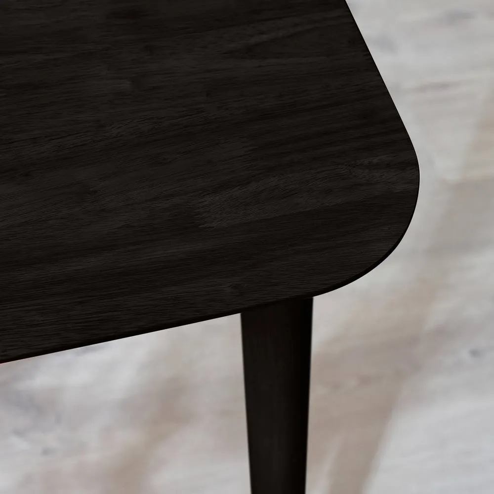 FurnitureboxUK Lynton Small Black Wooden Dining Table & 4 Black Dining Chairs 5