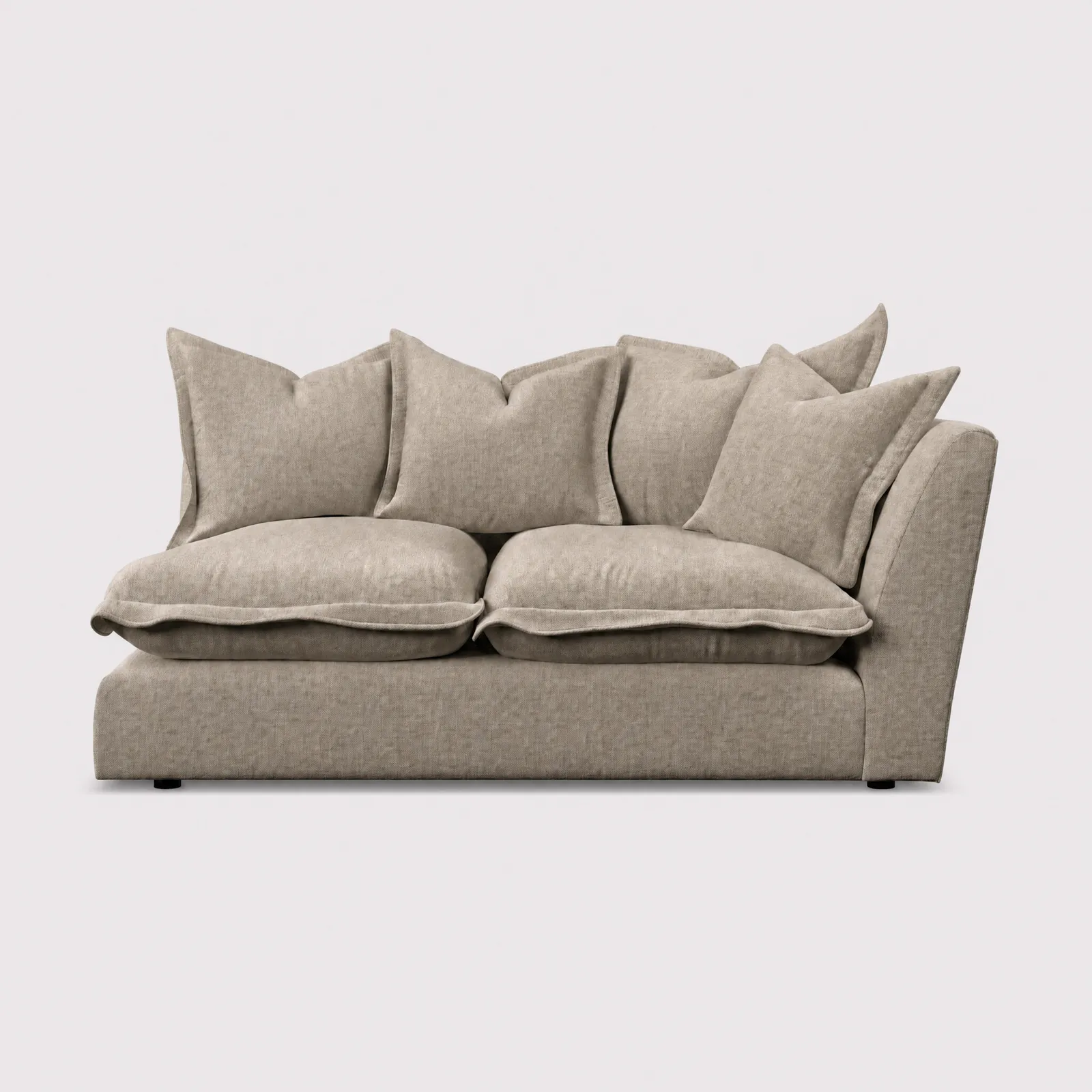 Odyssey 2 Seater With 1 Arm Right Modular Sofa, Brown Fabric | Barker & Stonehouse 1