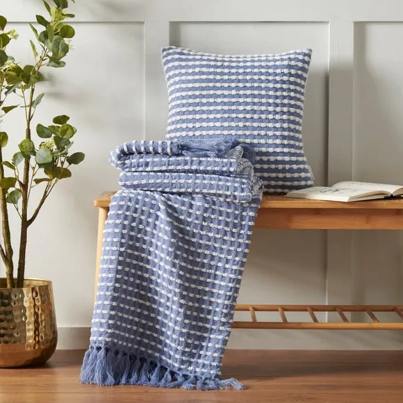 Catherine Lansfield Stab Stitch Throw Blanket 125cm x 150cm 2