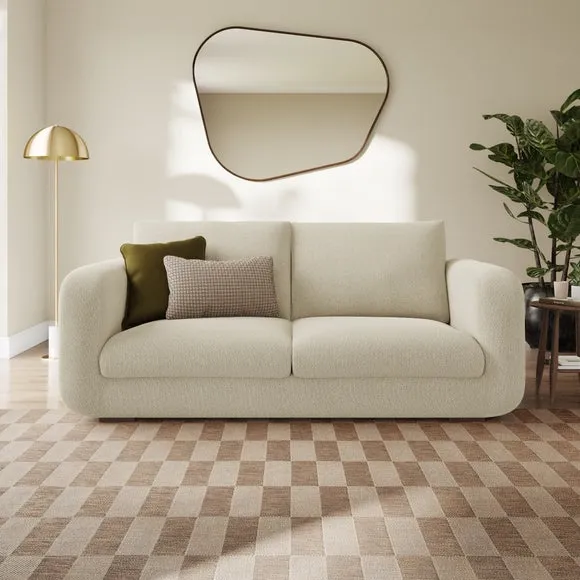 Luca Tonal Boucle 3 Seater Sofa 1