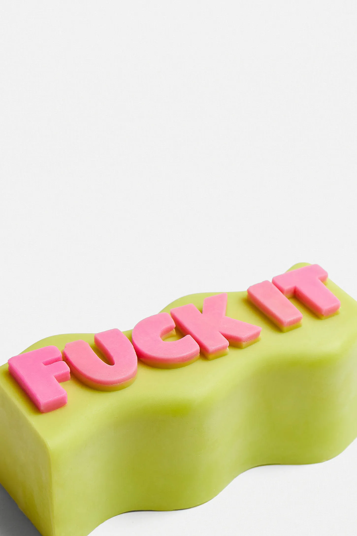 Wavey Casa Green F*ck It Candle - Green 15cm x 5cm x 5cm 2