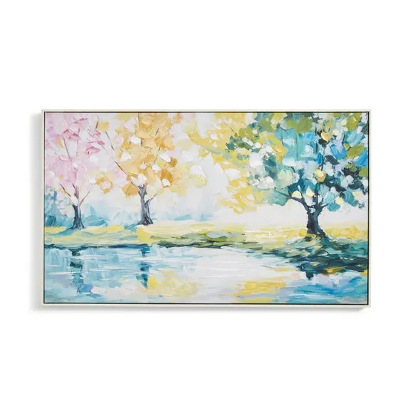 Colourful Landscape Hand Finished Framed Canvas 3