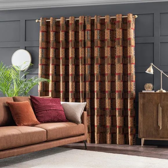 Prague Chenille Eyelet Curtains 4