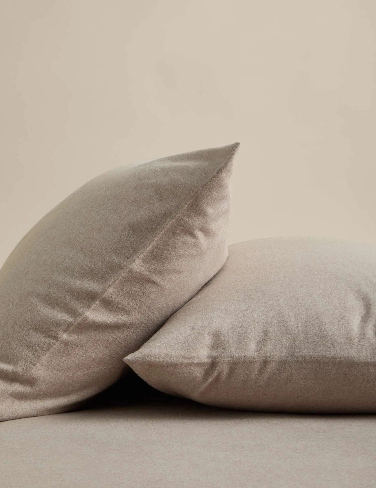 M&S 2 Pack Cotton Rich Standard Pillowcases with Cashmere Neutral
