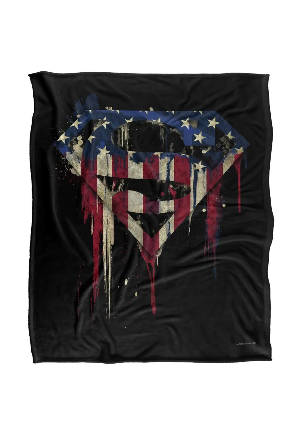 Superman Bleeding Shield Silky Touch Super Soft Throw Blanket 152 X 127 cm in White