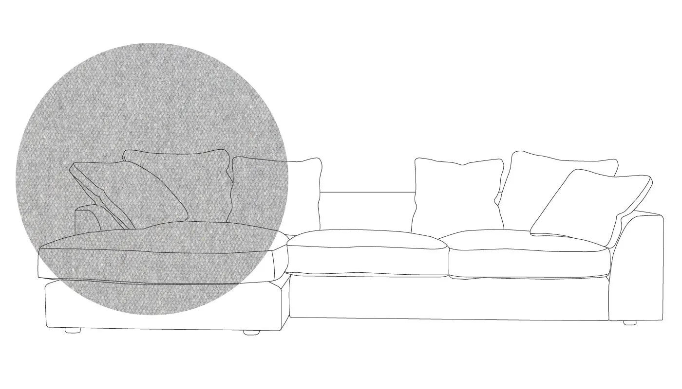 Heal's Cumulus Left Hand Facing Corner Sofa In Cotton