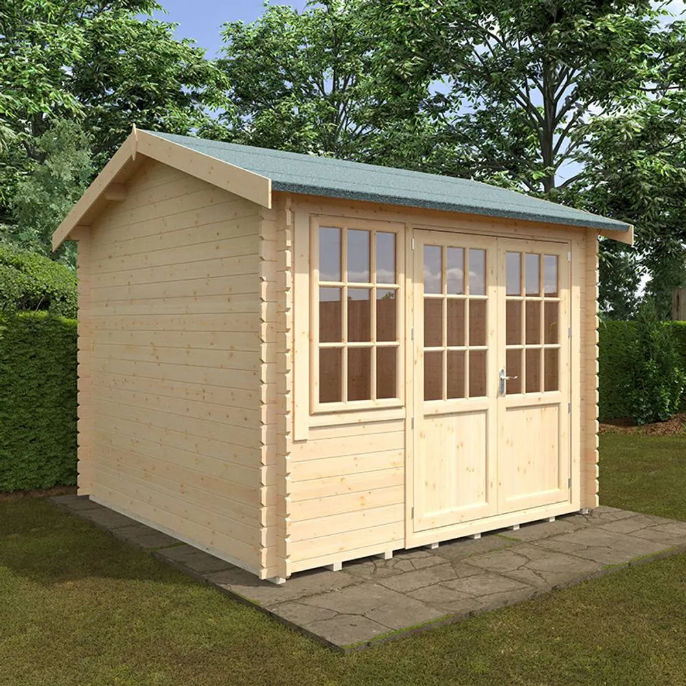 Buttercup Farm 10x10 The Henley 28mm Cabin - L295 x W295 x H272.6 cm in Natural 2