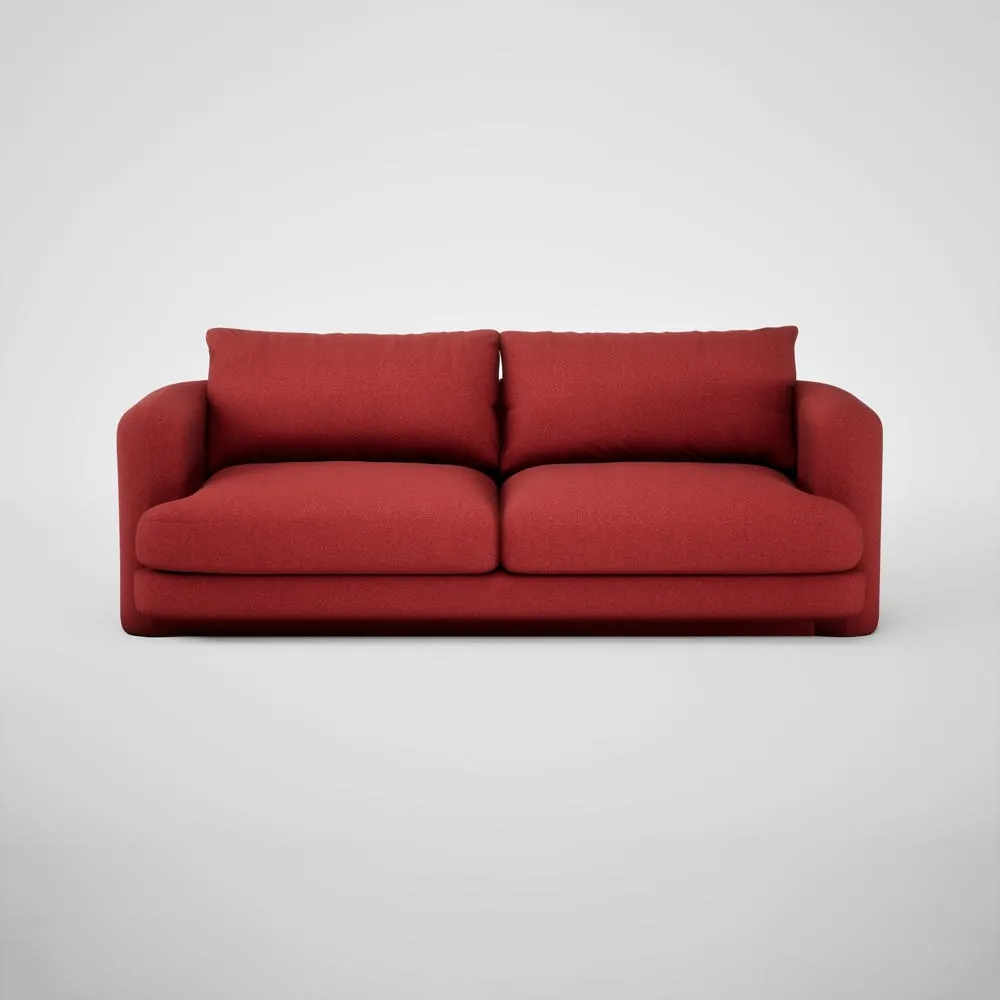 Heal's Rafi 3 Seater Sofa Melton Wool Red Oxide 2