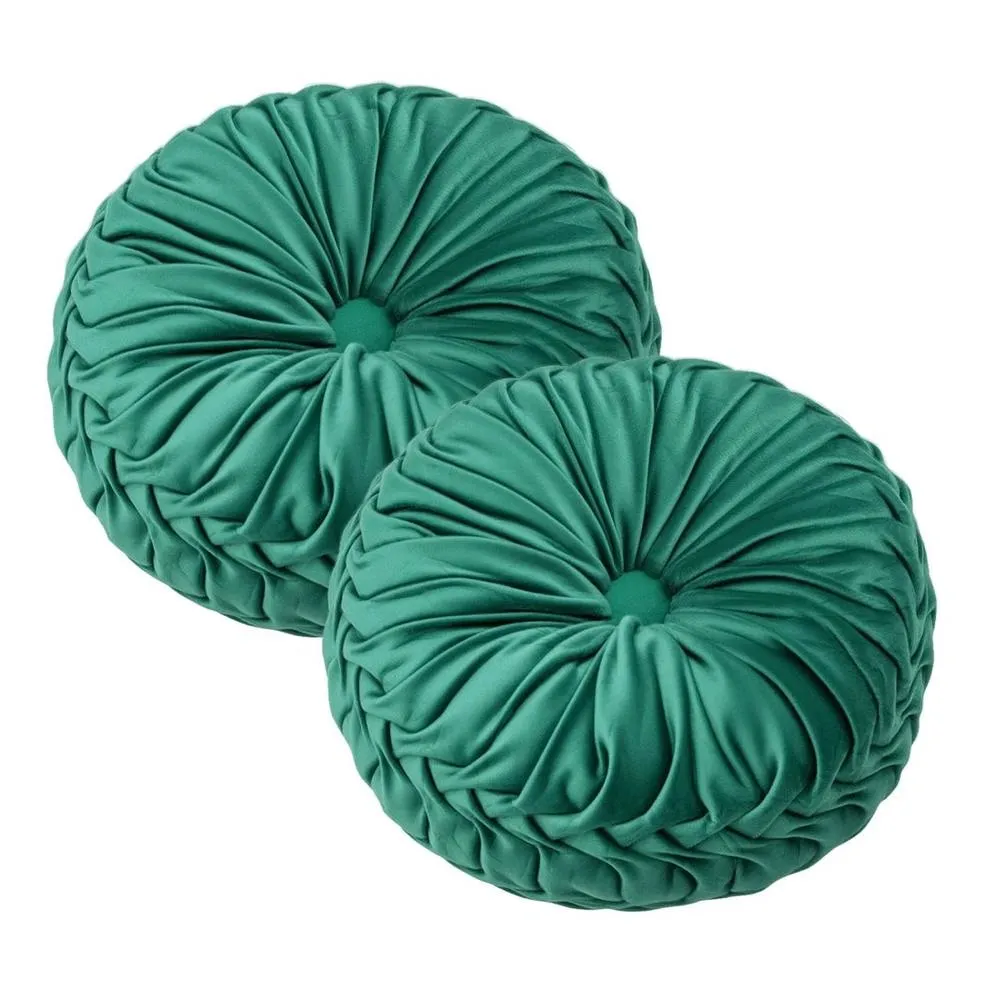 Kelvenix green 2pcs Washable Round Pumpkin Cushions