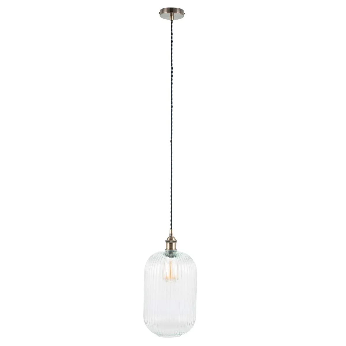 Tall Glass Pendant Light, White | Barker & Stonehouse 3