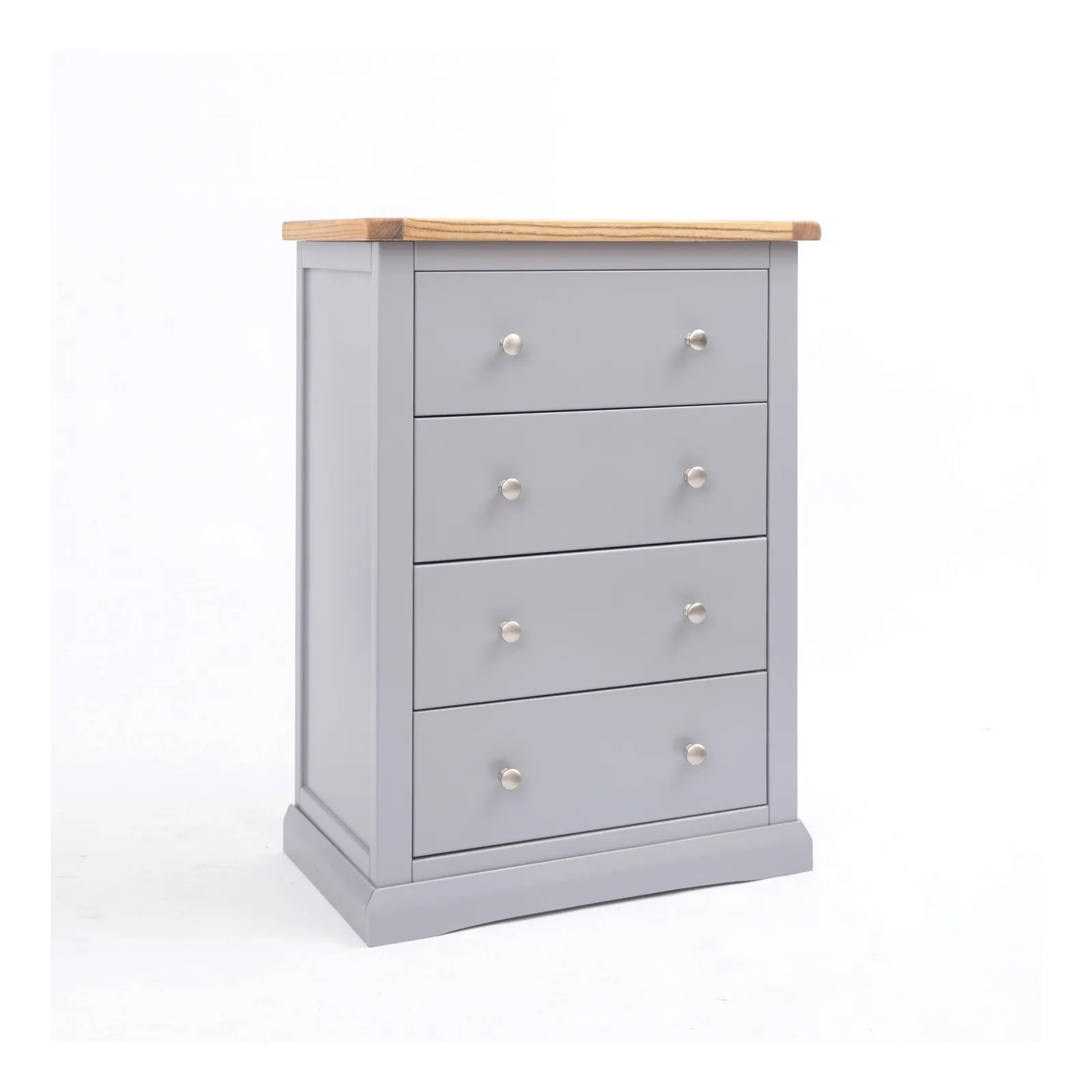 Cabinet Bits Rocca 4 Drawer Chest of Drawers Chrome Knob in Grey 2