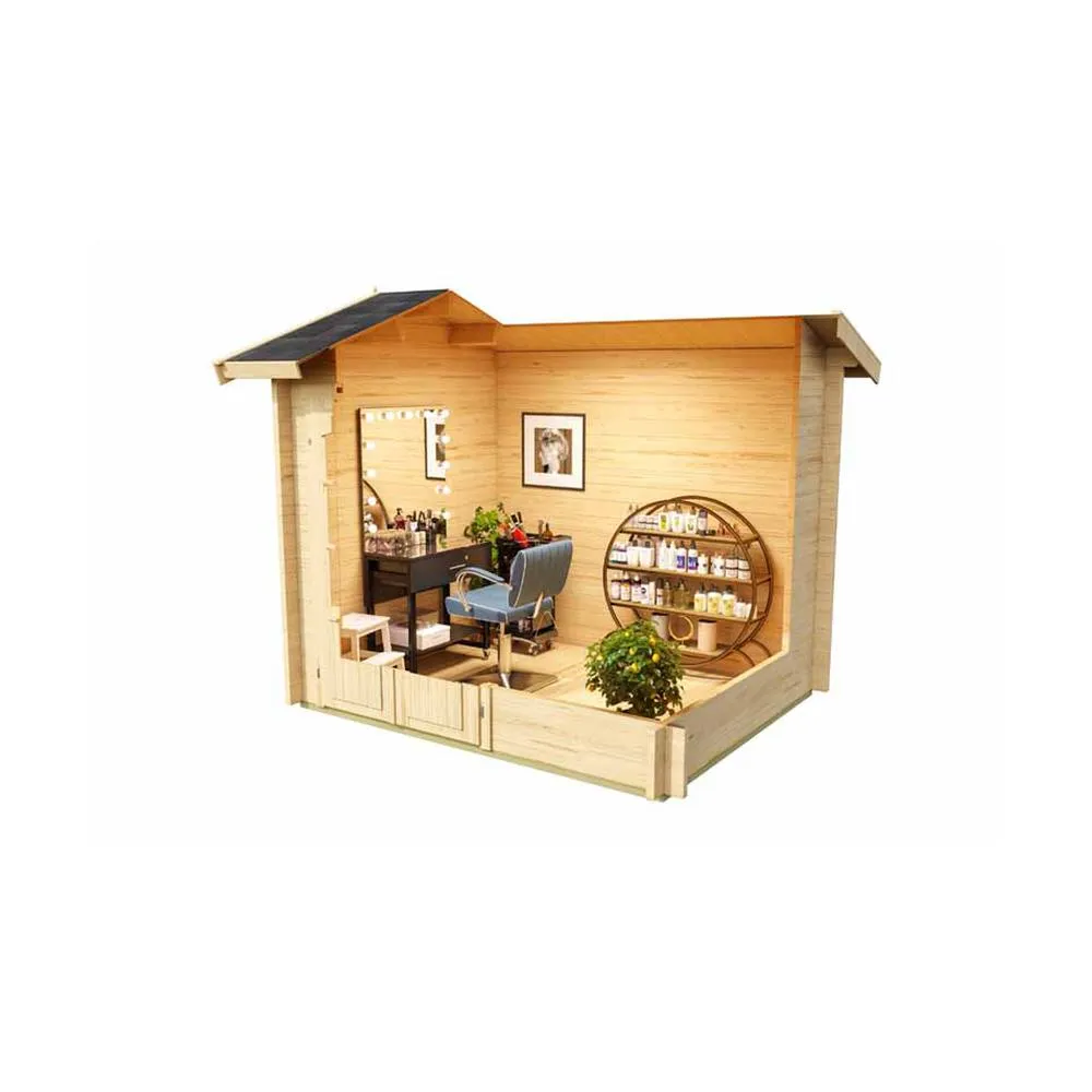 Lasita Maja Ltd Alex Mini-Log Cabin, Garden Room, Home Office - L290xW254.1xH245.1 cm in Light Grey 2
