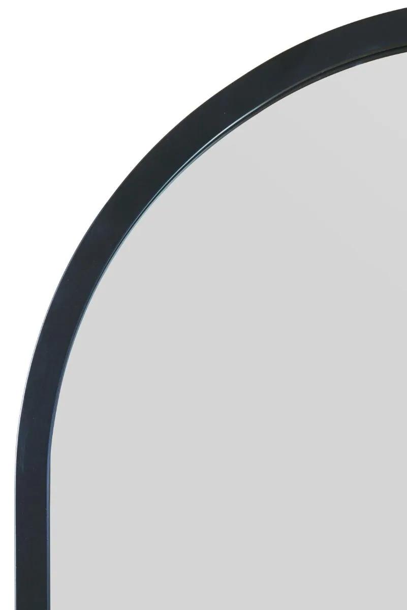 MirrorOutlet Black Metal Framed Arched Garden Wall Mirror 47" X 23.5" (120 X 60CM) 6
