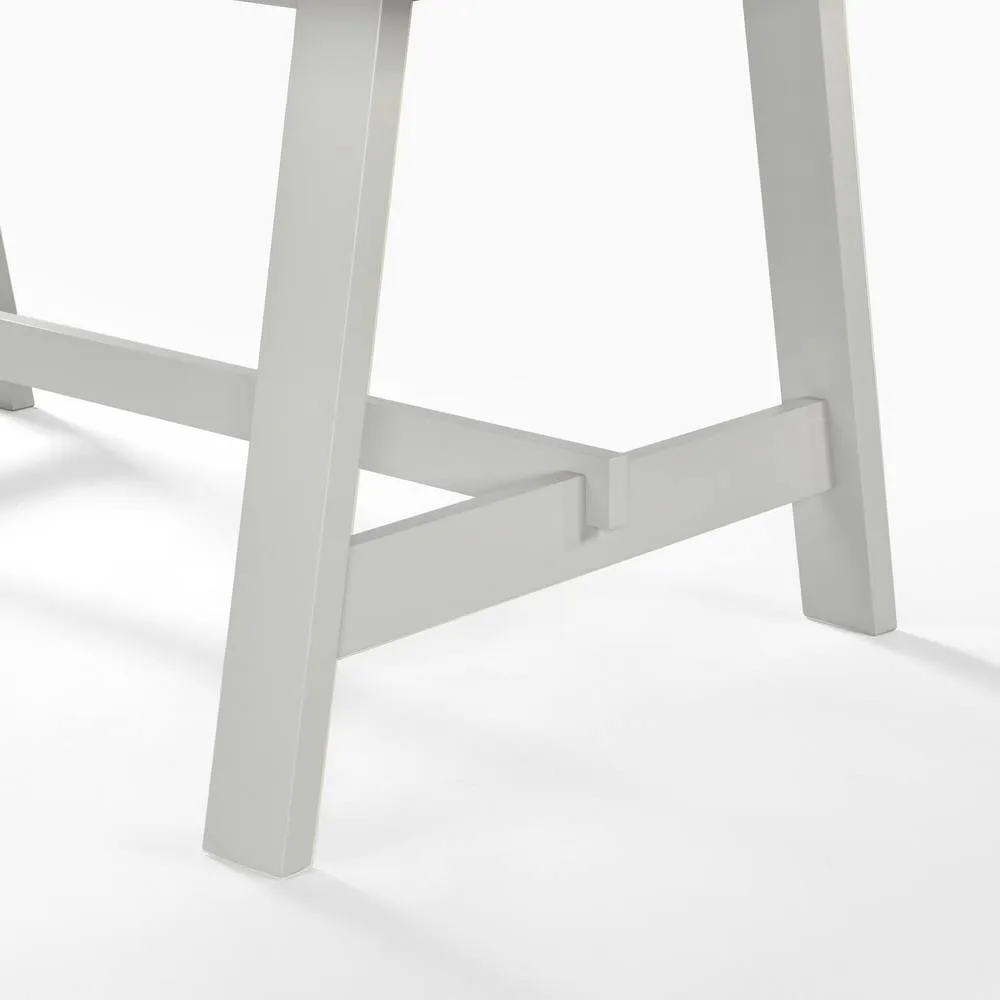 FurnitureboxUK Blakeney Rectangular Wood 6 Seater Dining Table in Off-White 6