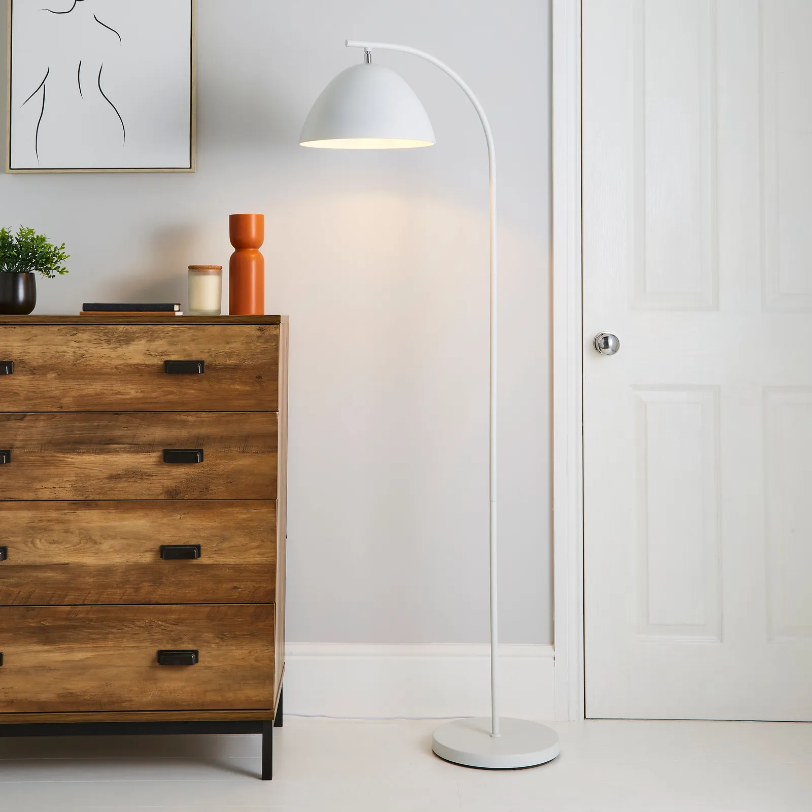 Donia Floor Lamp White