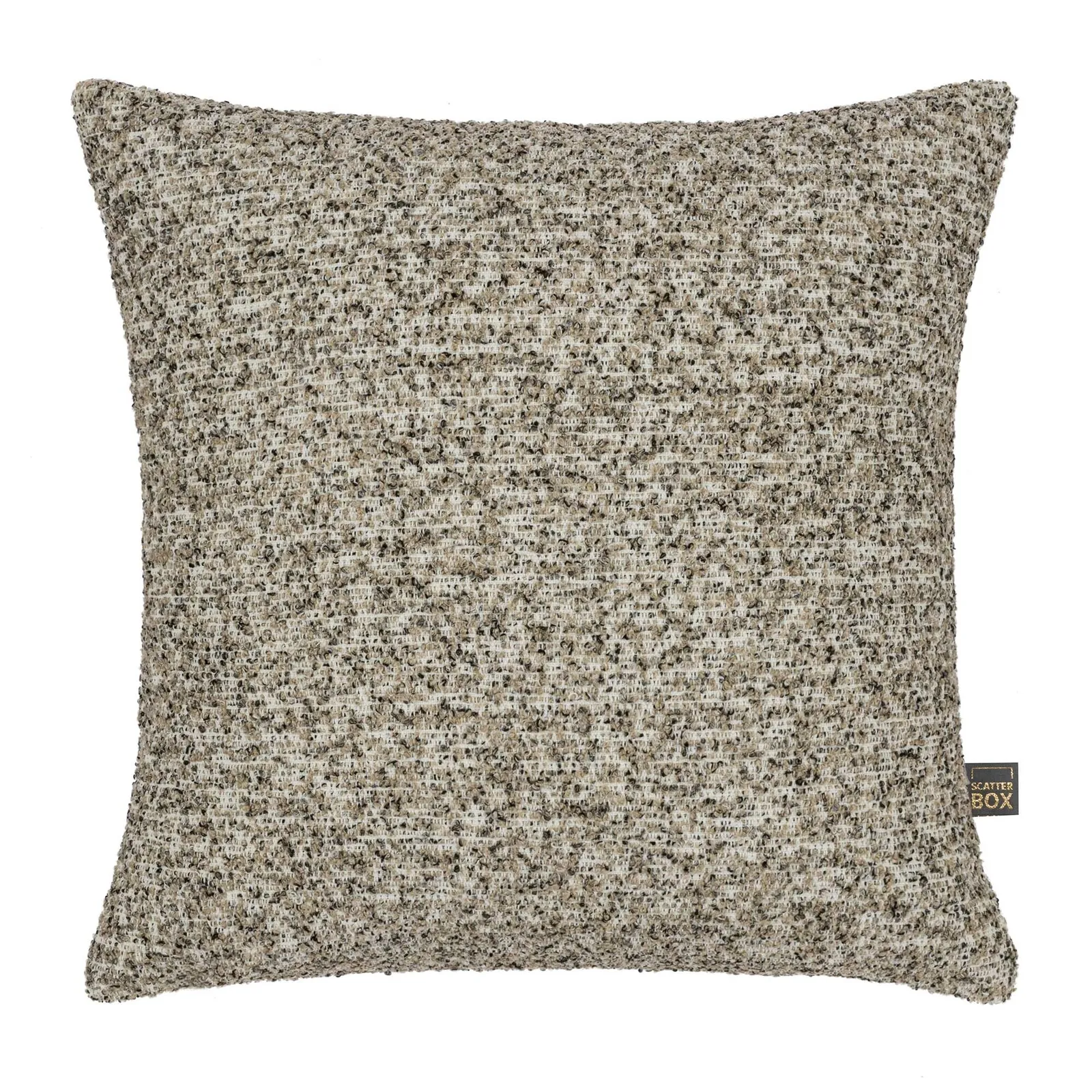 Boucle Natural Outdoor Cushion, Square, Neutral | Barker & Stonehouse