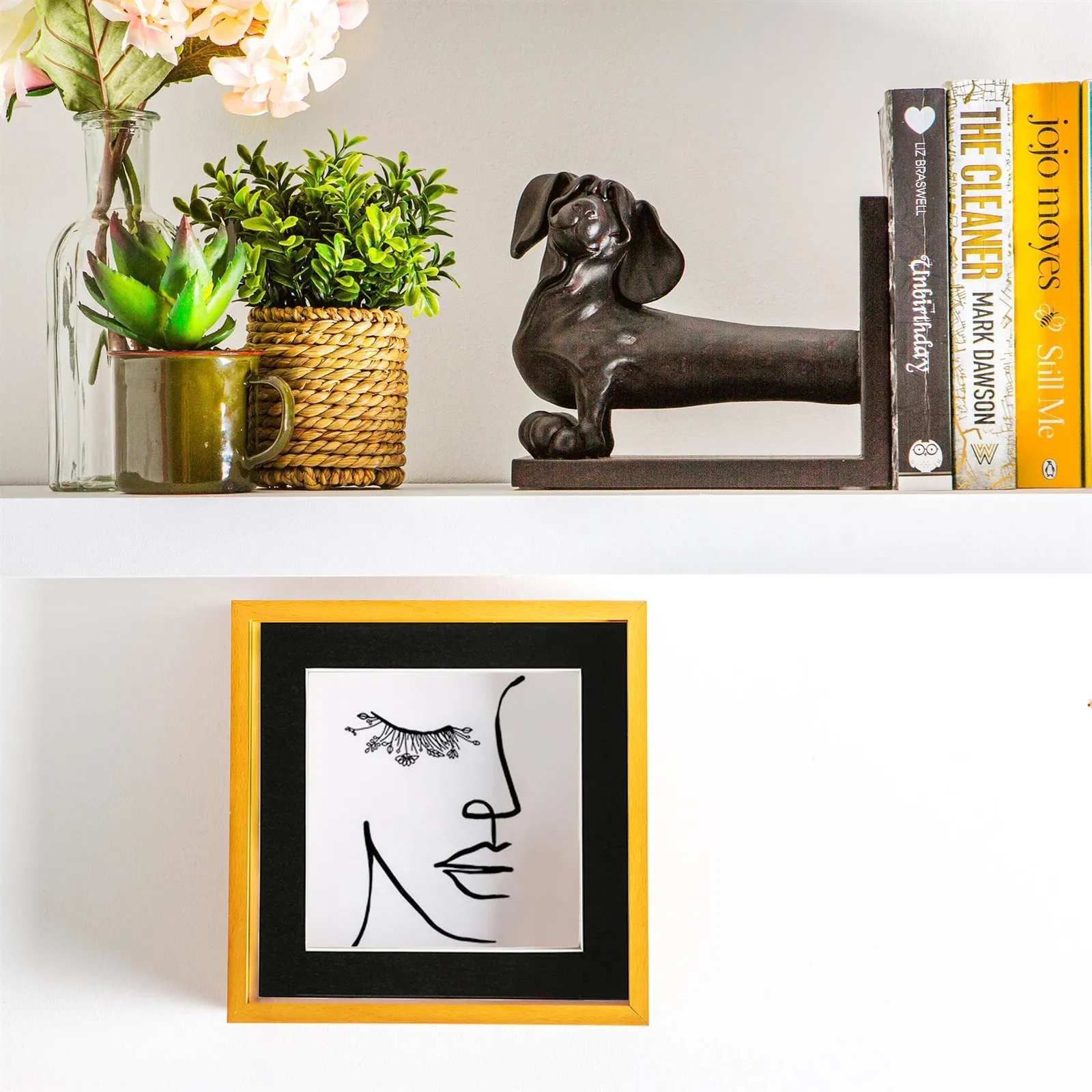 Nicola Spring 3D Deep Box Photo Frames - 8 x 8" with 6 x 6" Mount - White Mount - Pack of 5 in Black 5