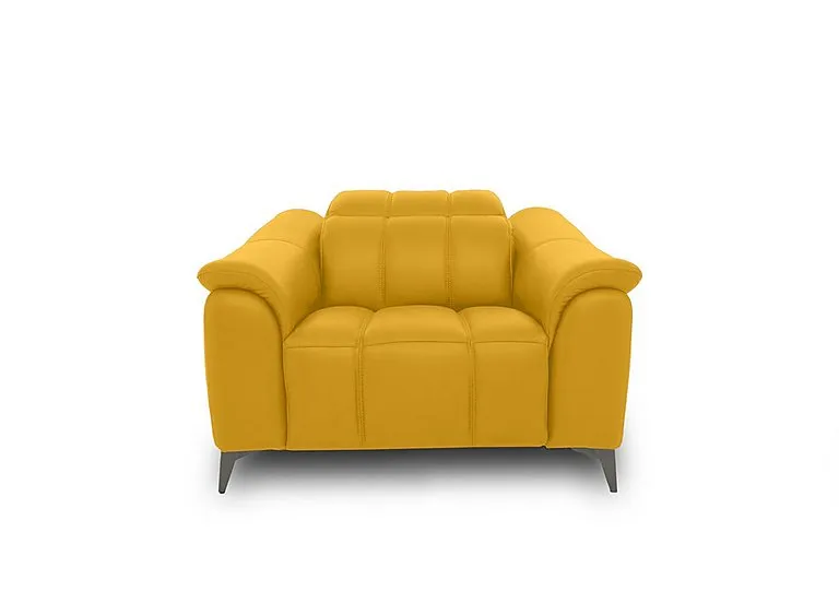 Angelo Leather Power Recliner Chair with Power Headrest - Giallo