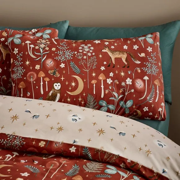 Catherine Lansfield Enchanted Twilight Animals Reversible Duvet Cover & Pillowcase Set 2