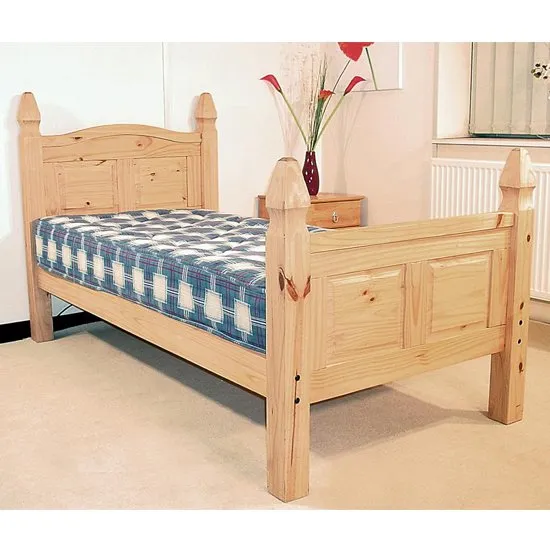 Corona High Footend Wooden Single Bed In In Oak