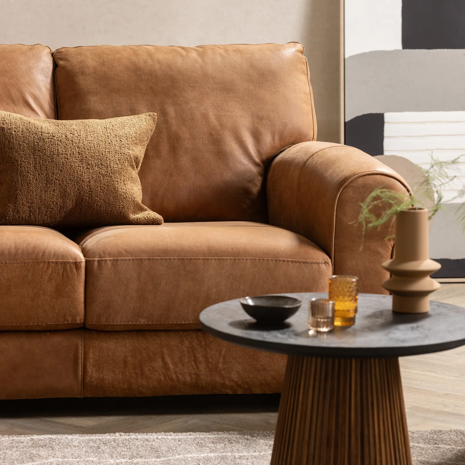 Houston 3 Seater Sofa, Brown Leather | Barker & Stonehouse 4