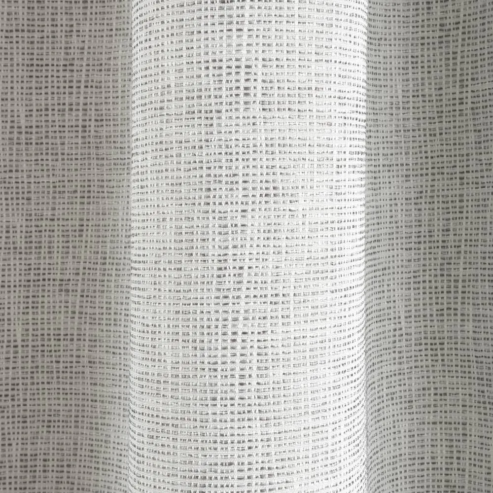 Smart Living Textured Rib Weave Pencil Pleat Blackout Curtains - 2 Panels in Grey 5