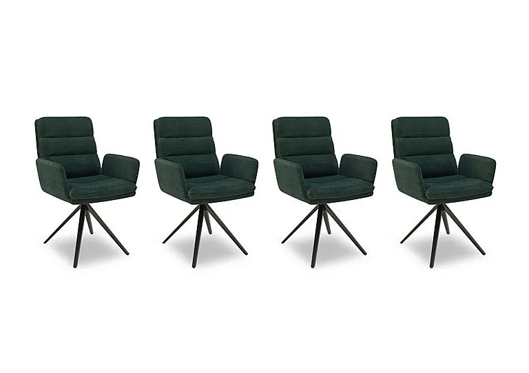 Felipe Set of 4 Swivel Dining Arm Chairs