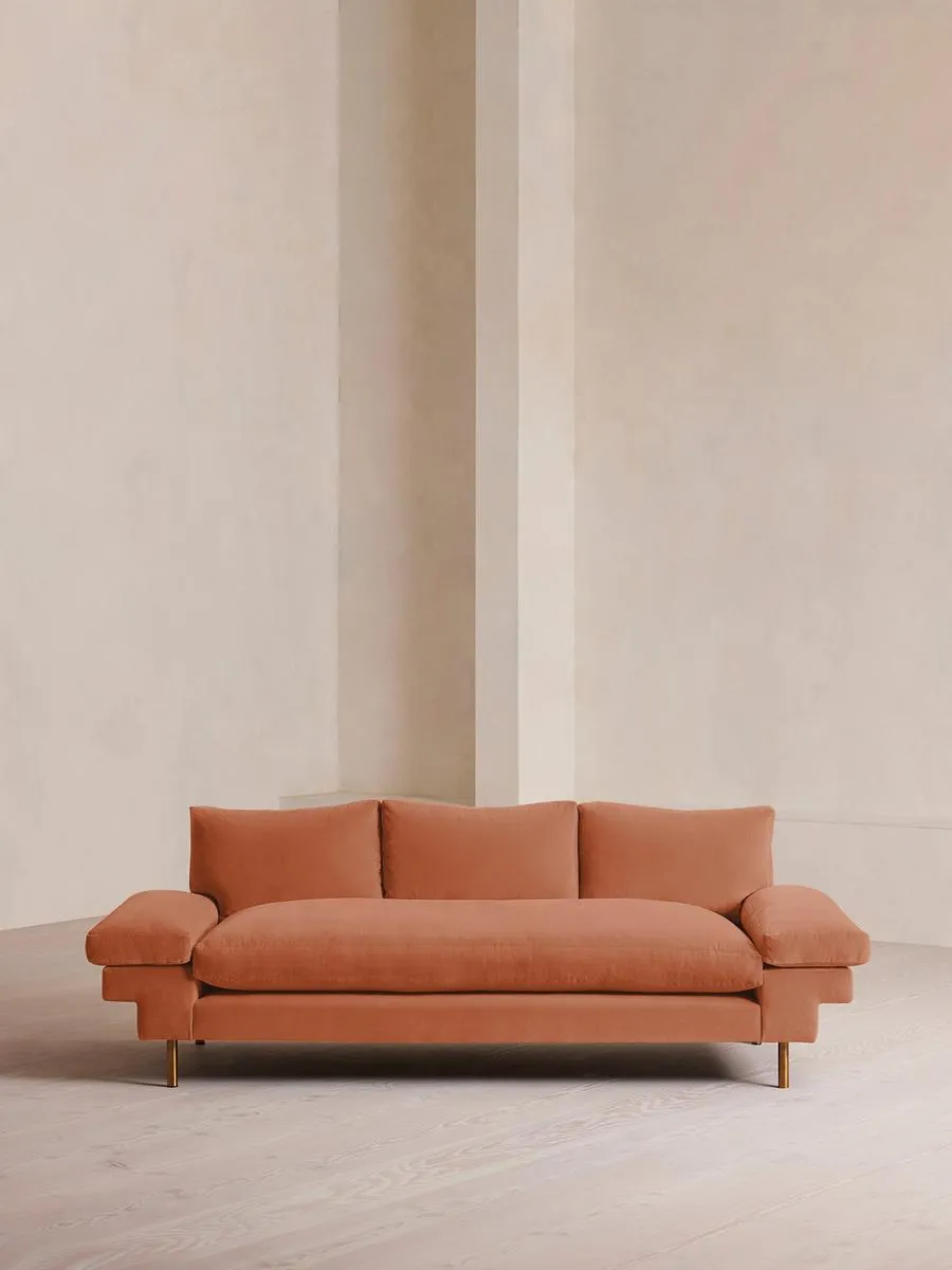 Bristol Sofa, Velvet, Antique Rose