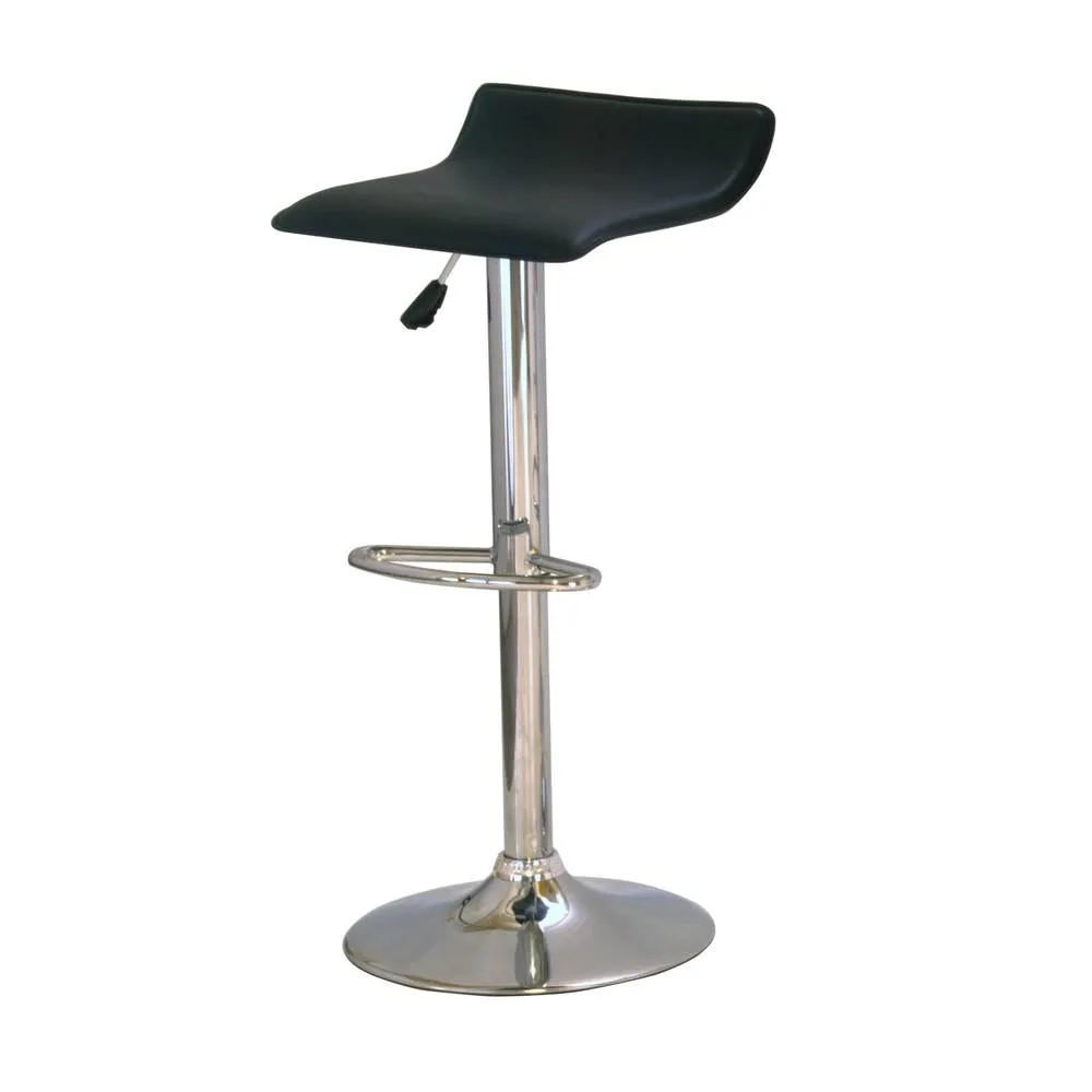 netfurniture Garpon Black Gas Lift Bar Stool - Sold in Pairs