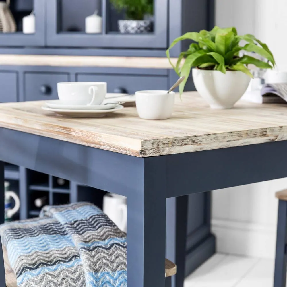 Statement Furniture Florence Rectangle Extendable Kitchen Dining Table in Navy 5
