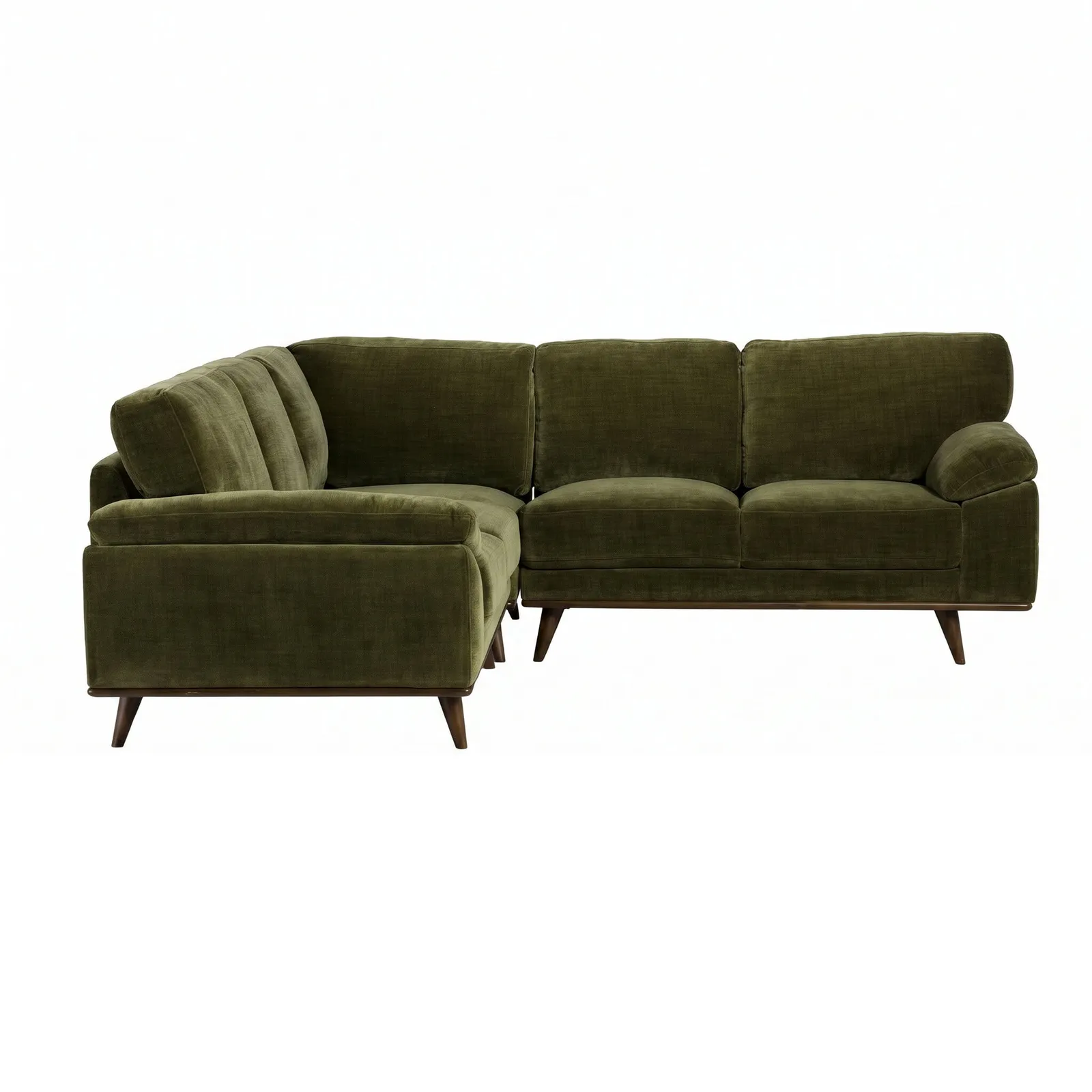 Bowes Large Corner Sofa, Green Fabric | Barker & Stonehouse 3