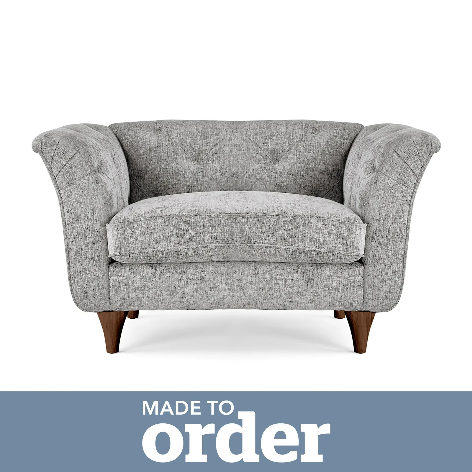 Jaipur Snuggle Chair Luxury Chenille Grey