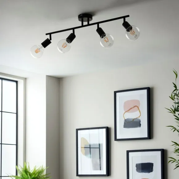 Elements Koppla 4 Light Semi Flush Spotlight Bar 4