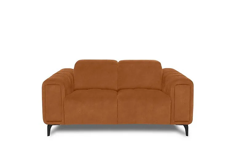 Elphaba Fabric 2 Seater Sofa with Storage Arms - Dexter Pumpkin