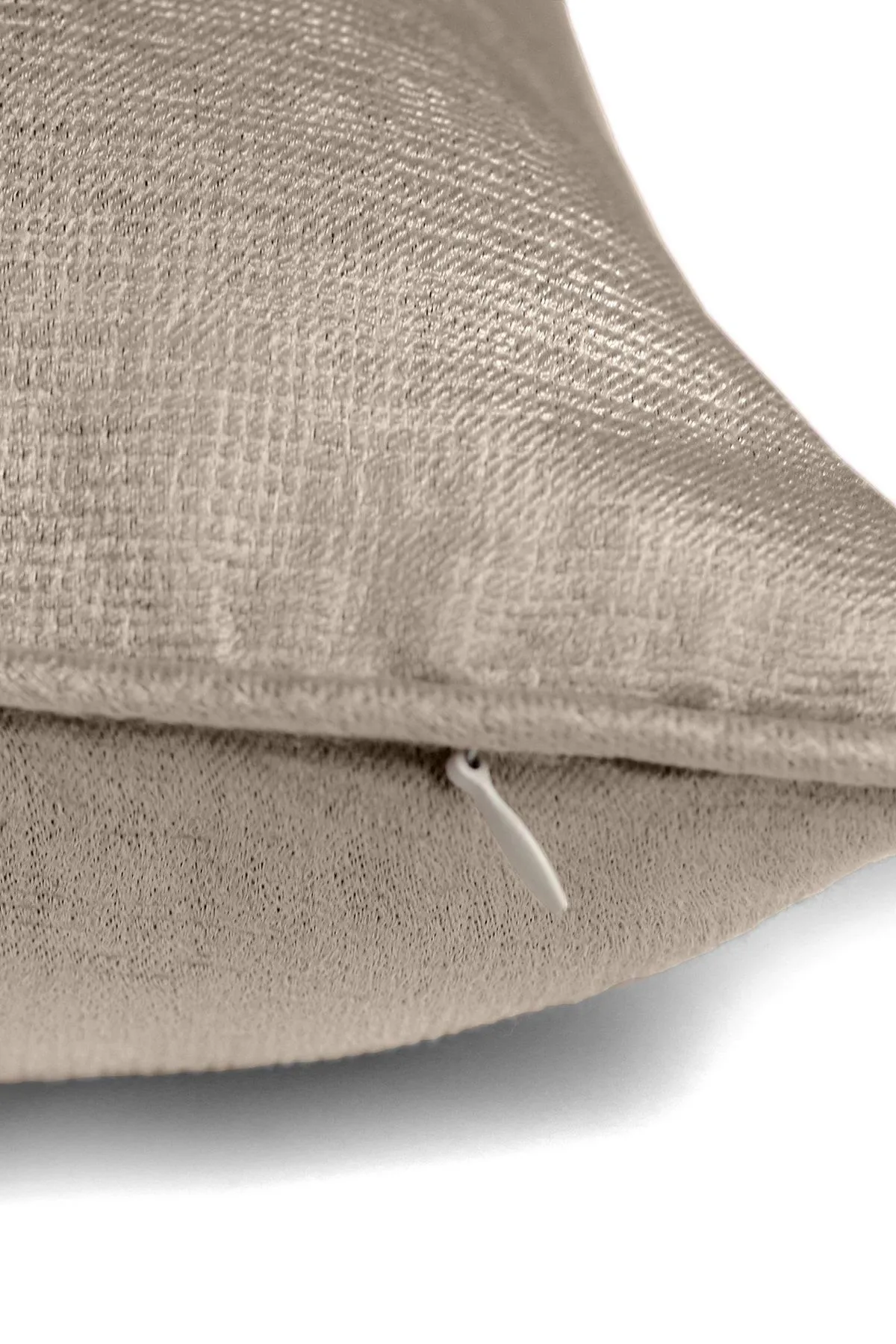 Fusion 'Strata' Luxe Velvet Filled Cushion in Natural 2