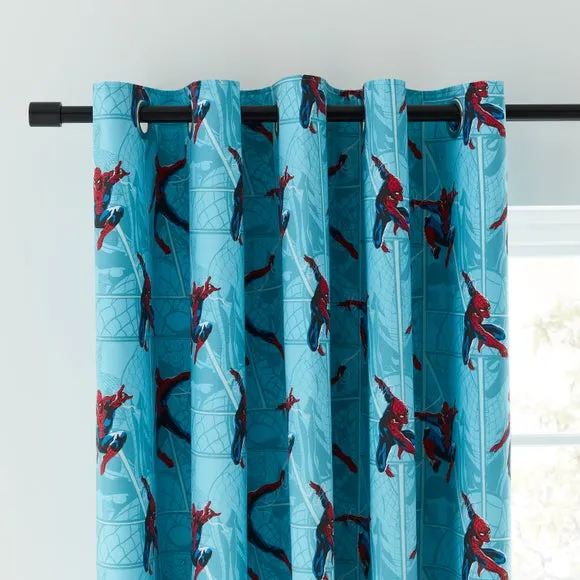 Marvel Spider-Man Comic Blackout Eyelet Curtains 1
