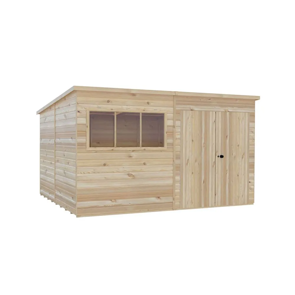 Shires Ranger 12 x 10 Feet Double Door Shed - L299 x W359 x H213.9 cm in Light Tan 2